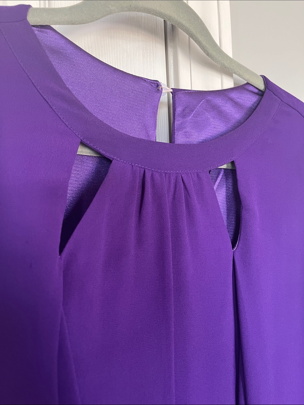 Purple Sleeveless Layered Shift Dress - Unbranded 1X wedding guest dress - Picture 2 of 10